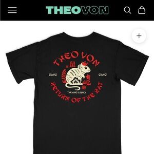 THEO VON CHINESE RAT BLACK TEE XL
